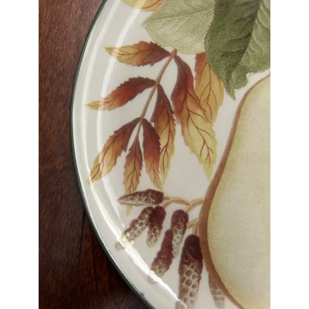 William Sonoma Harvest Fruit Ceramic Salad Plates, Cozy Home Vibes, Set of Two